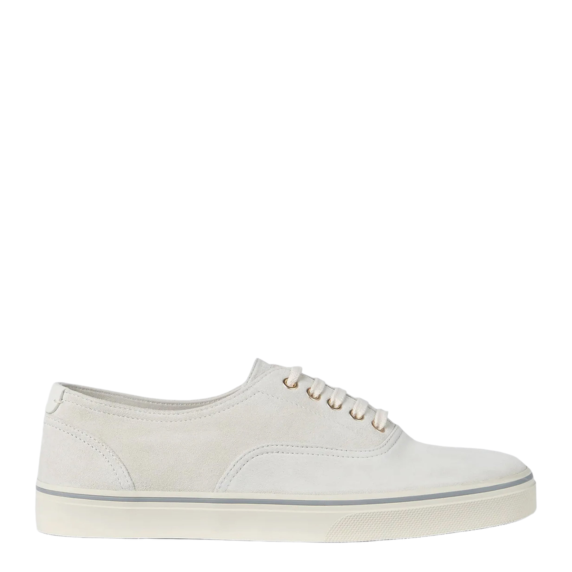 MAYFEYR - Brunello Cucinelli - White Suede Calfskin Sneakers - MZUPIGZ334LECXS08