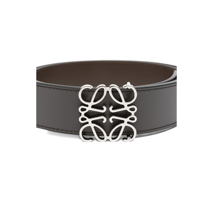 Reversible Anagram Belt in Smooth Calfskin Grey