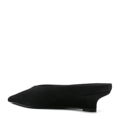 Black Low Wedge Heel Sandals