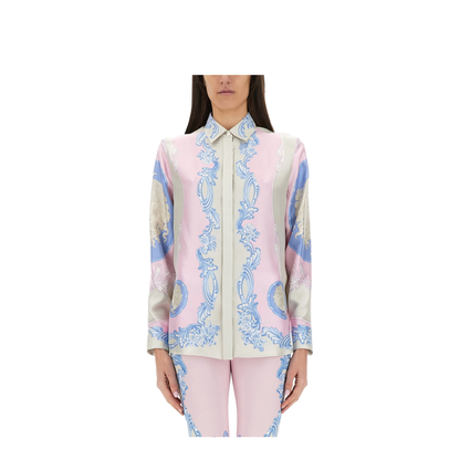 Pink Silk Shirt In Neutral
