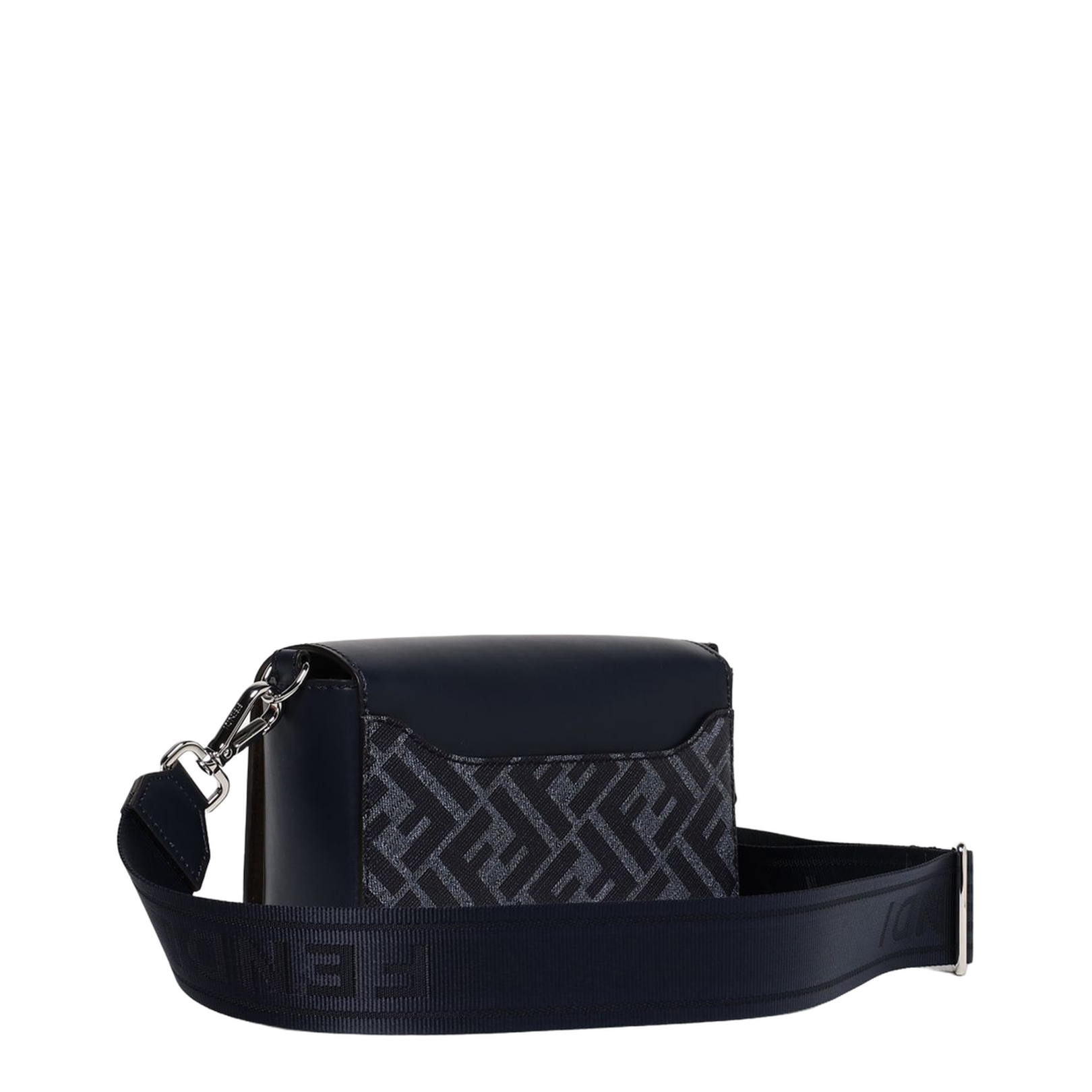 FF Leather Crossbody Bags - Navy Blue