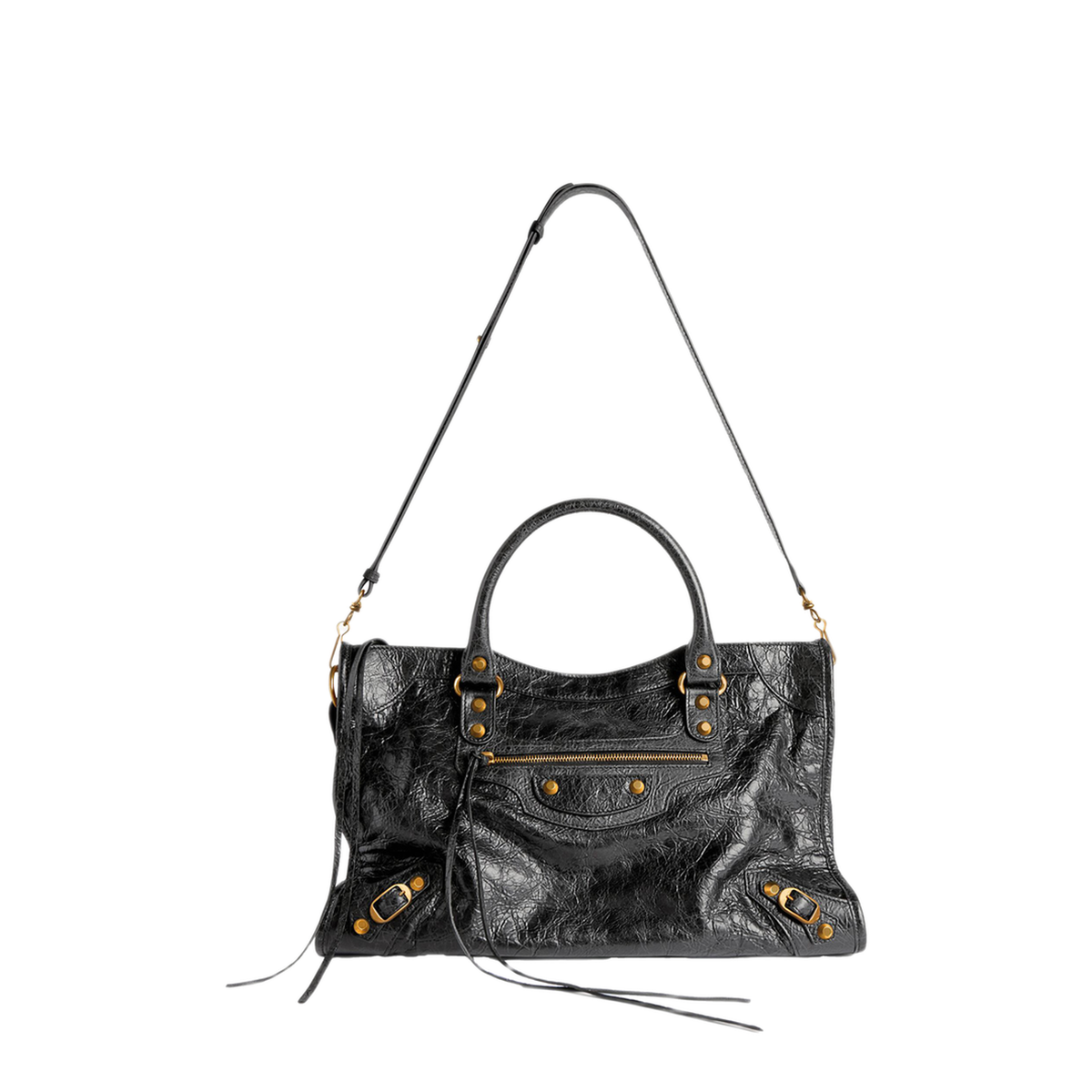 Le City Medium Arena Lambskin Shoulder Bag - Black