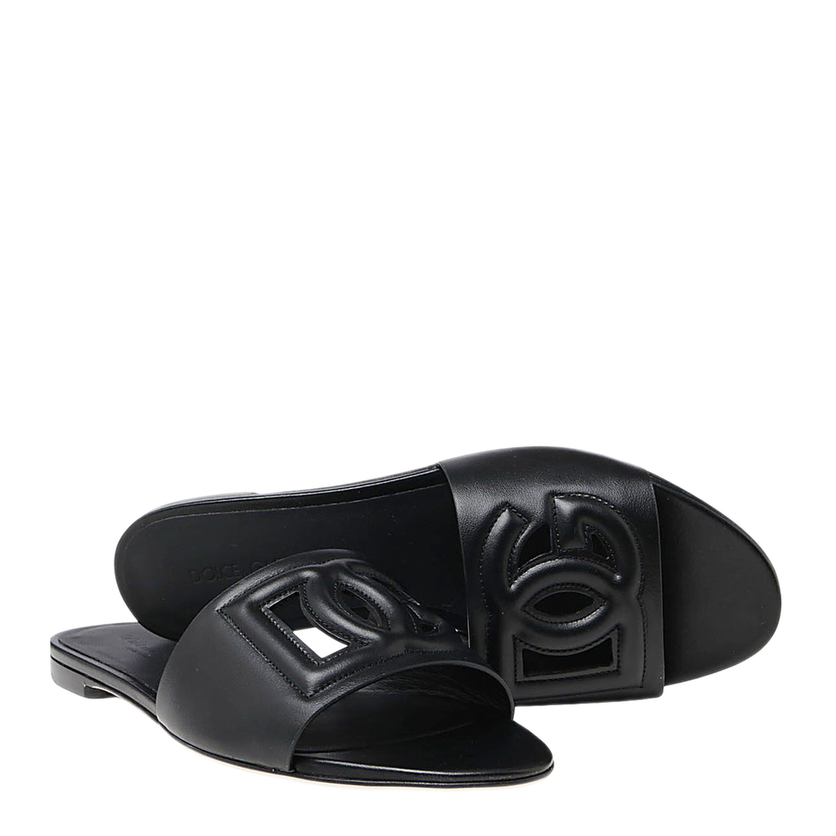 Calfskin Slides with DG Millennials Logo