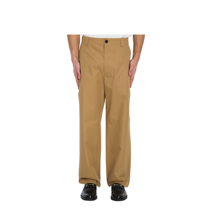 Compact Cotton Twill Trousers with Web