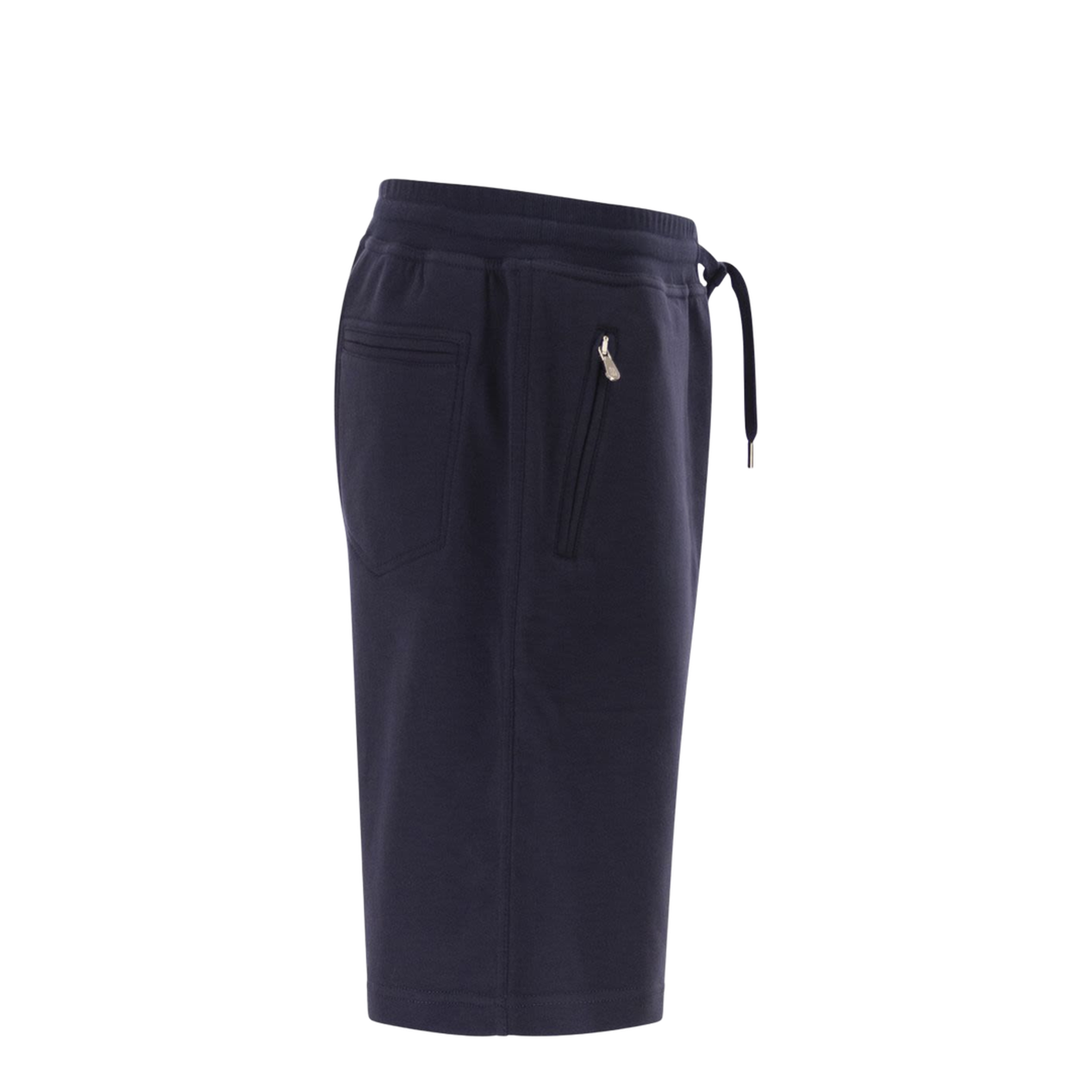 Techno Cotton Fleece Bermuda Shorts Navy Blue