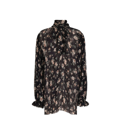 Vintage Rose Print Top
