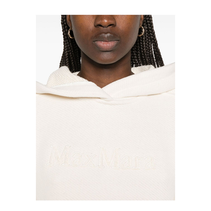 Pure Logo Cotton Hoodie In White