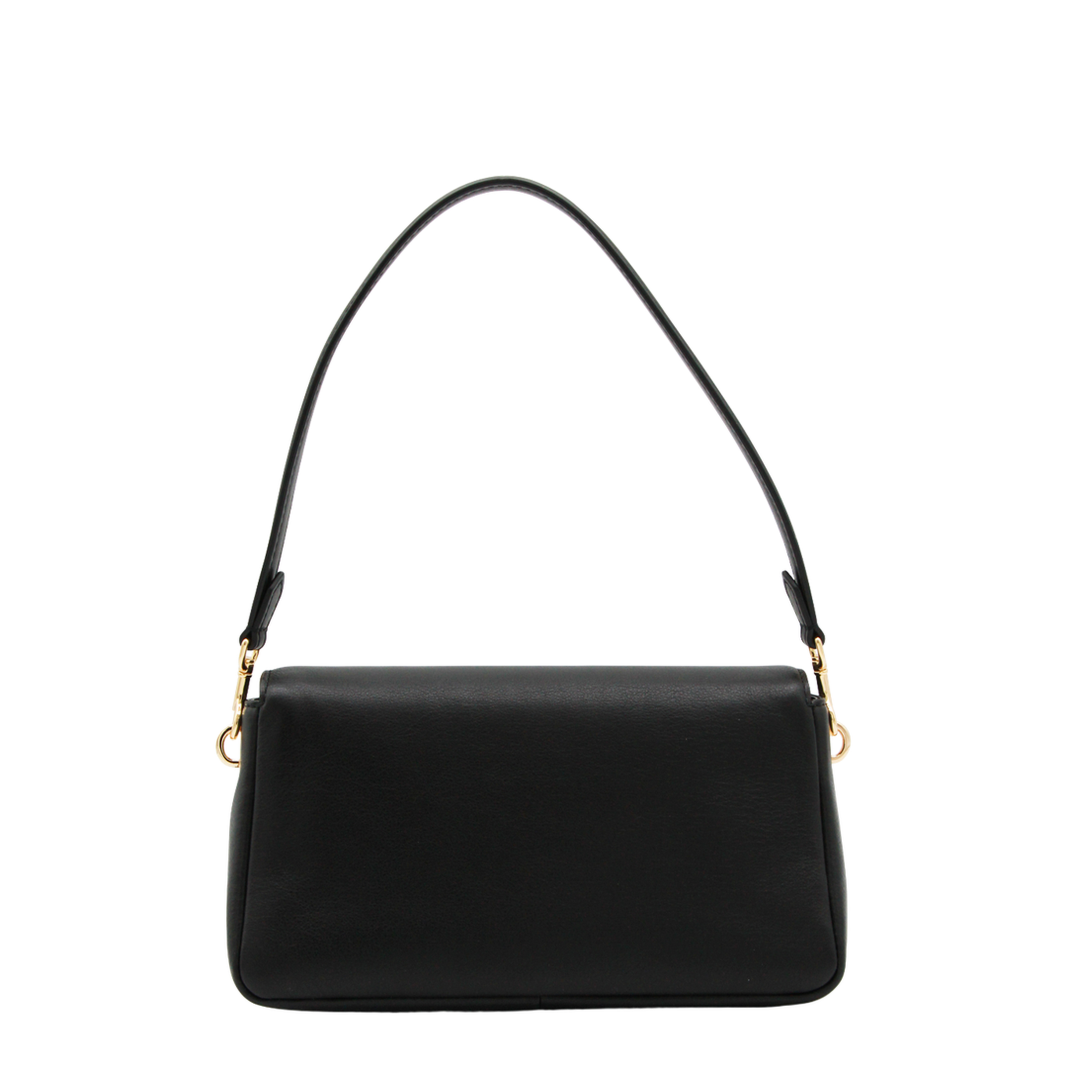 Charlie Small Calf Leather Shoulder Bag - Black