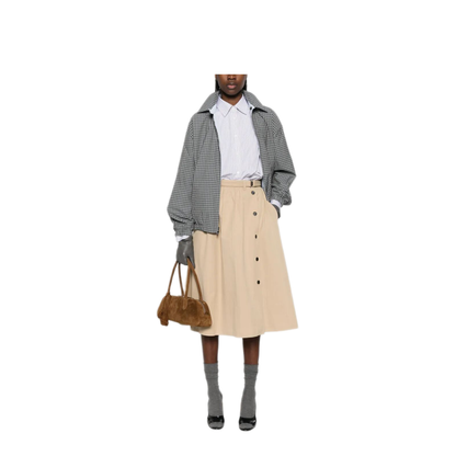 MAYFEYR - Prada - Button-Detail Belted Cotton Midi Skirt - P127IHSOOO17IDF0065