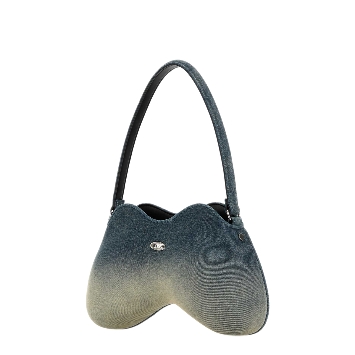 Double-D Medium Solarised Denim Shoulder Bag - Blue
