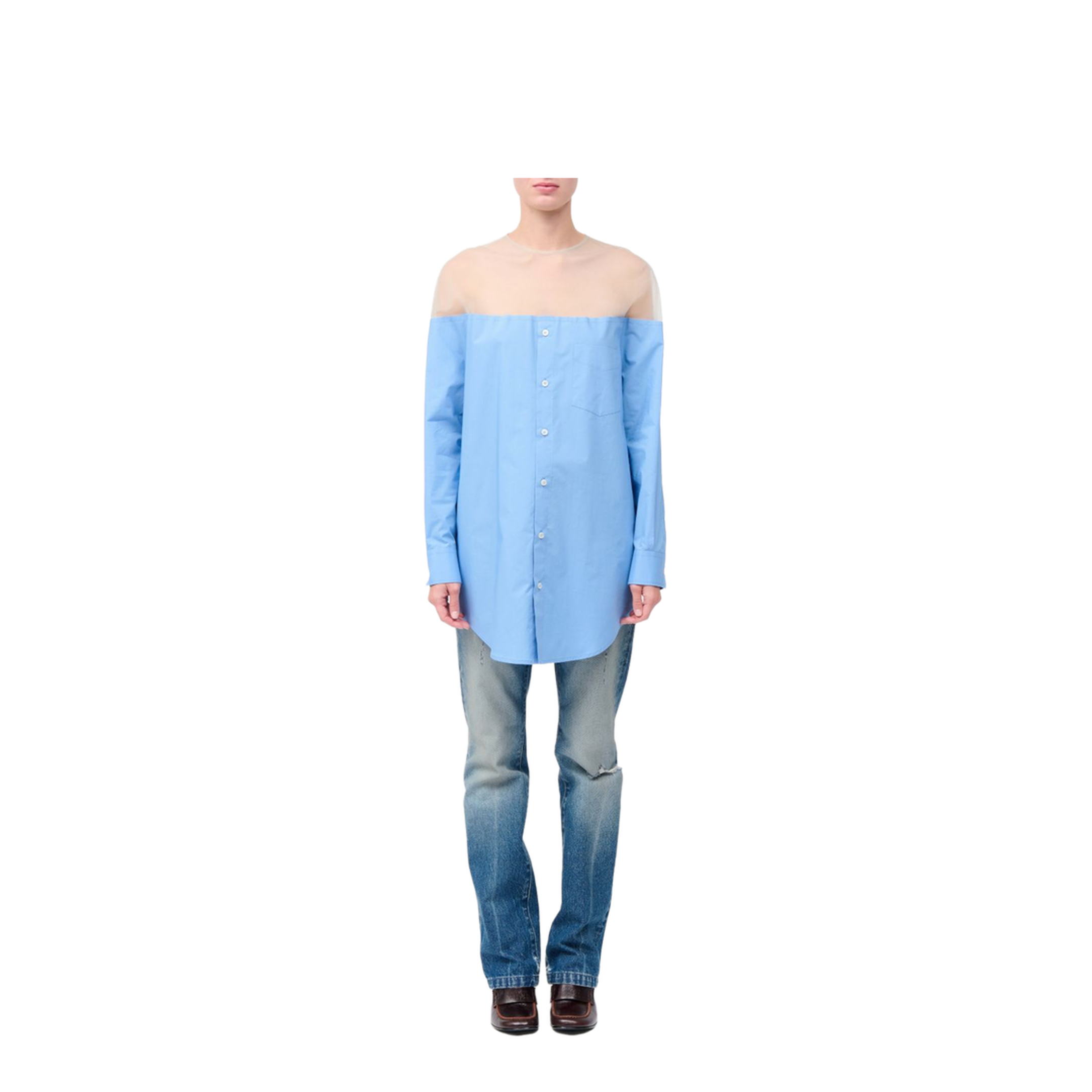 MAYFEYR - Mm6 Maison Margiela - Top Clear Blue - S62NH0053M35256471