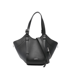 Hammock Flip Calfskin Shoulder Bags - Black