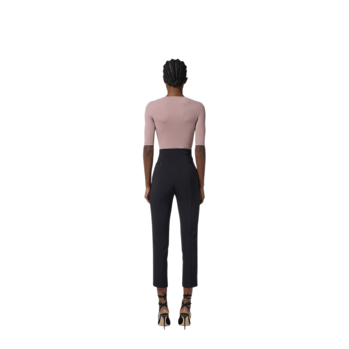 MAYFEYR - Elisabetta Franchi - Black Trousers - PA11956E2110