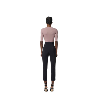 MAYFEYR - Elisabetta Franchi - Black Trousers - PA11956E2110