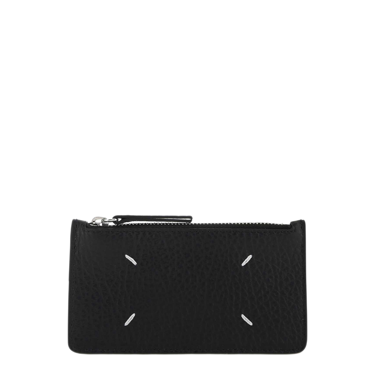 Black Four Stitches Long Card Holder