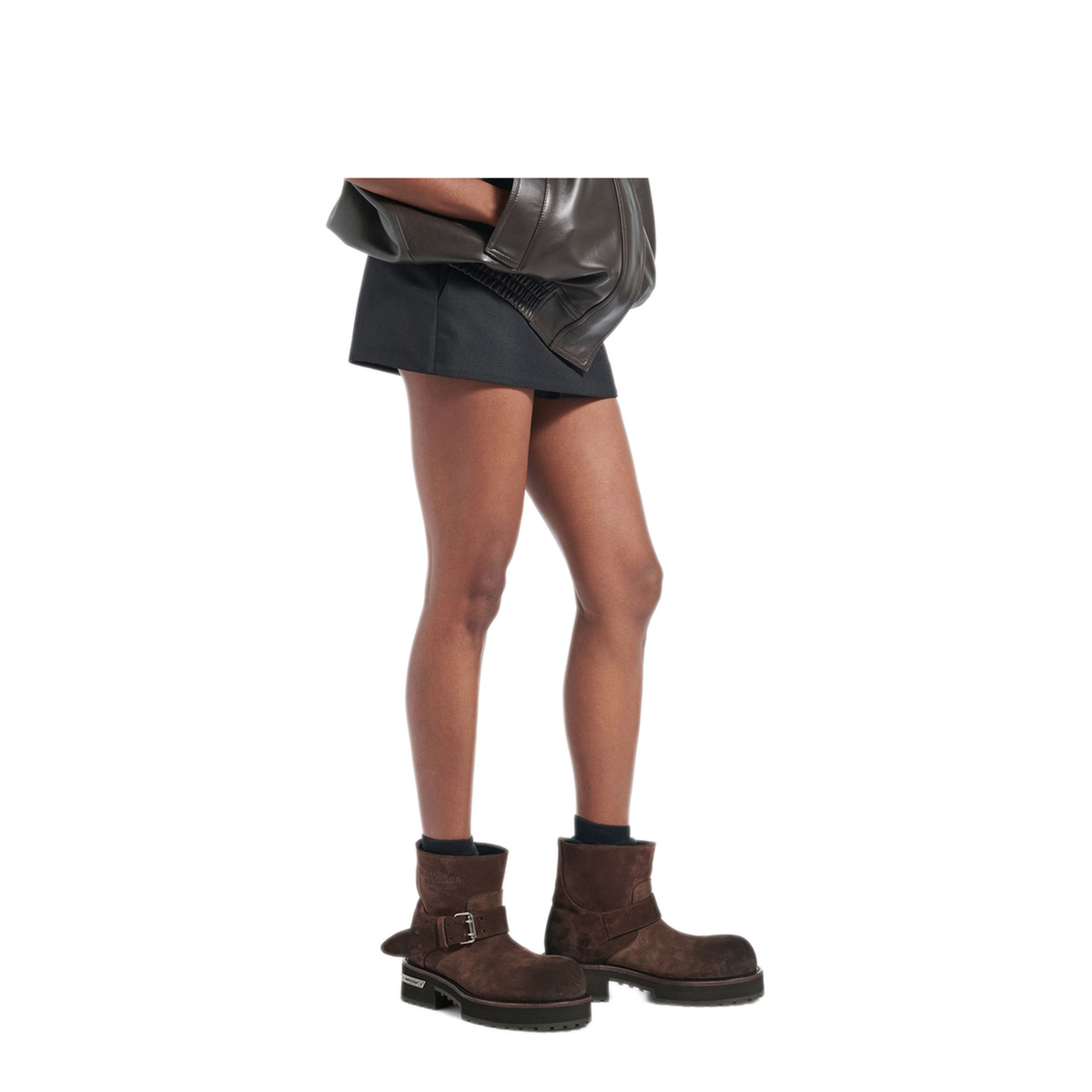 Venom Mini Waxed Suede Calf Leather Ankle Boots