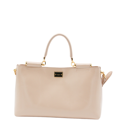 Handbag in Flesh-Coloured Leather
