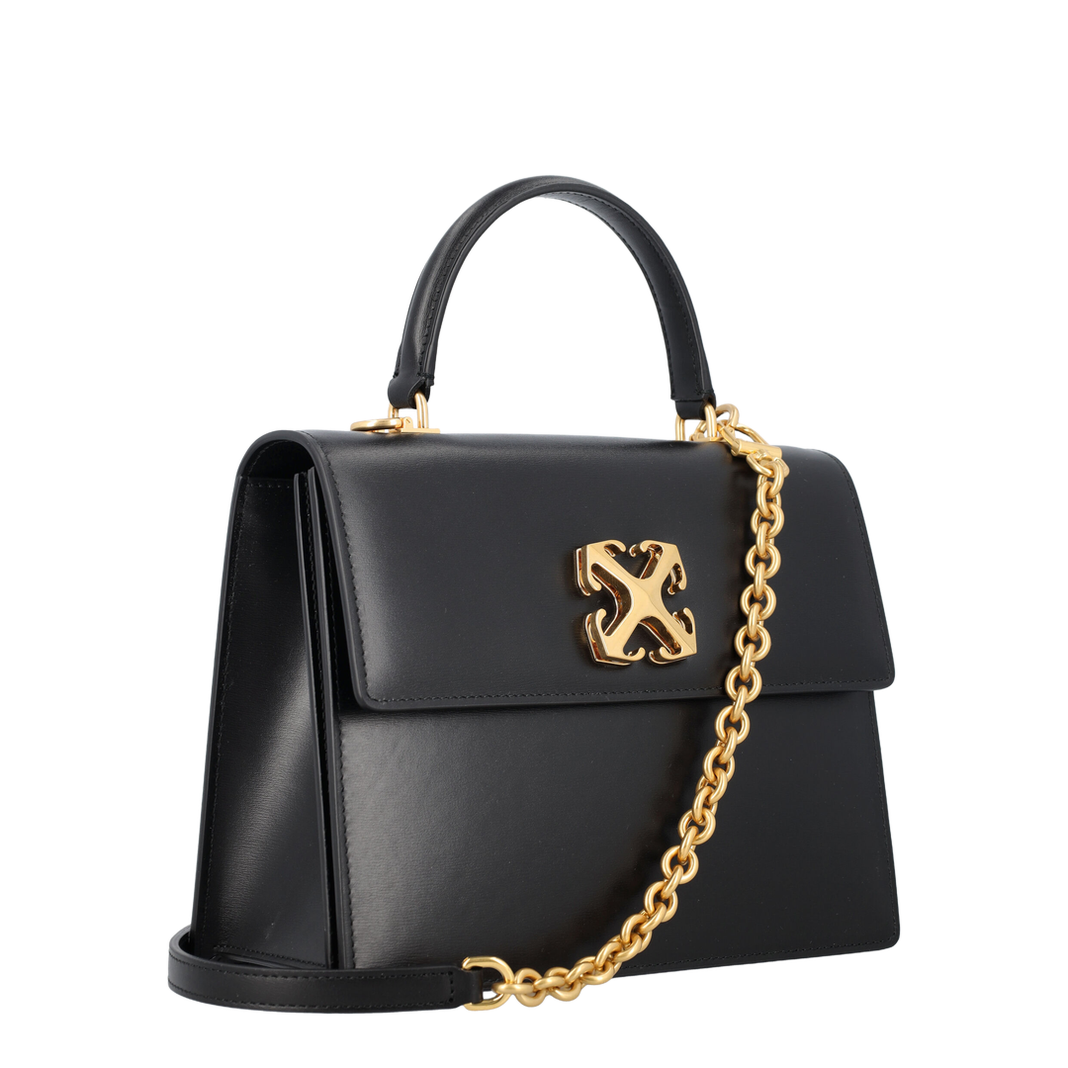 Black Leather Jitney 2.8 Handbag