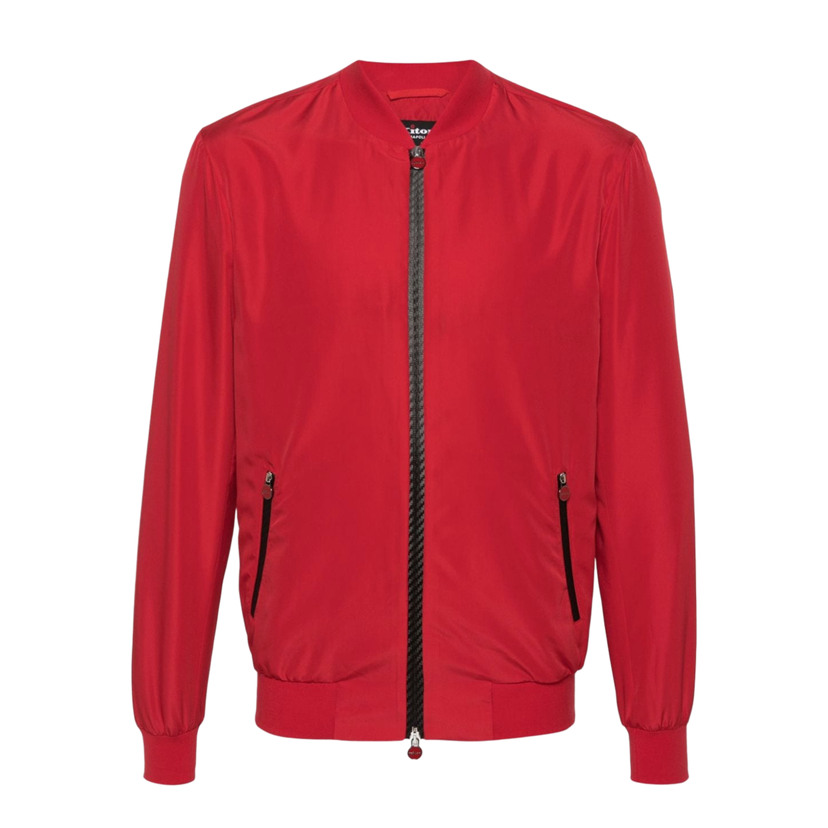 Crimson Red Baseball Collar Jacket