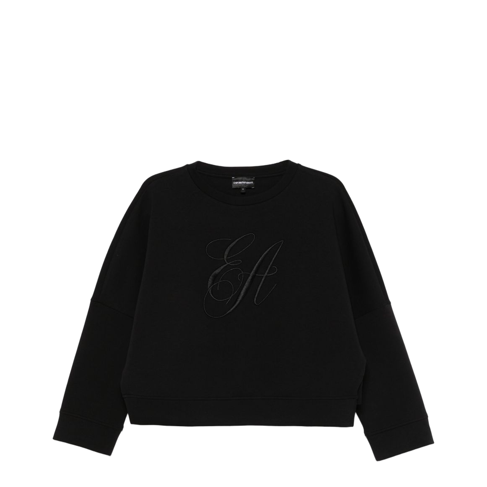 Double-Jersey Sweatshirt with Oversized Logo Embroidery