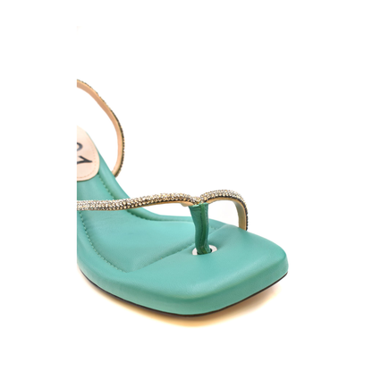 MAYFEYR - N 21 - Green Leather Sandals - 22ECPXNV13021X031