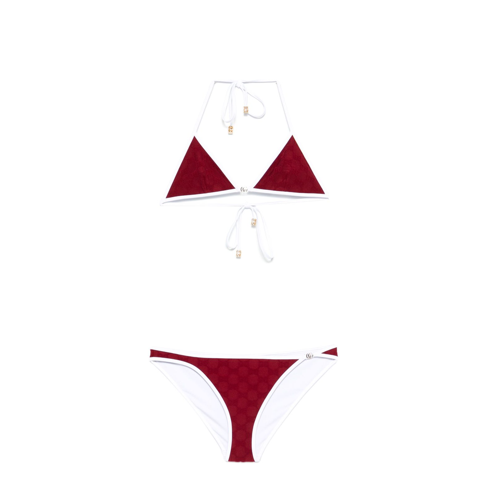 GG Terrycloth Bikini in Rosso Ancora Red