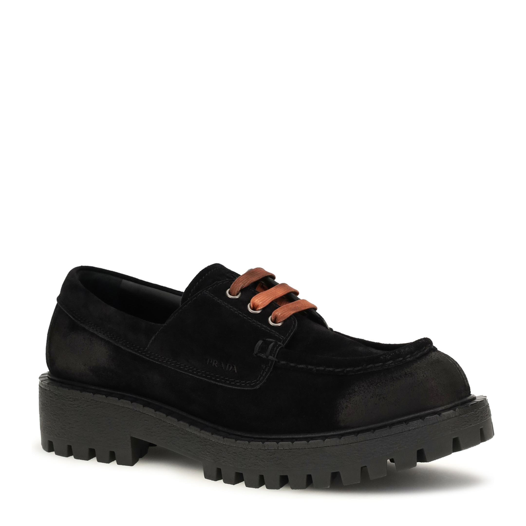 MAYFEYR - Prada - Suede Lace-Up Loafers - 2EE416FG0010B2