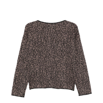 Brown Leopard Print Sweater