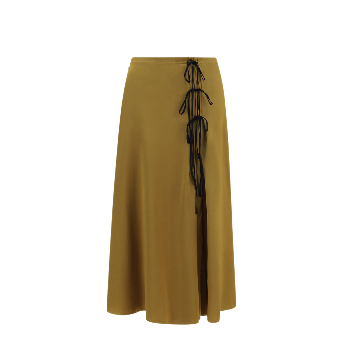 MAYFEYR - Ganni - Satin Midi Skirt With Tie Details - A1090226ZWM