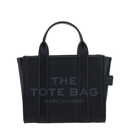 Small Leather Tote Bag - Black