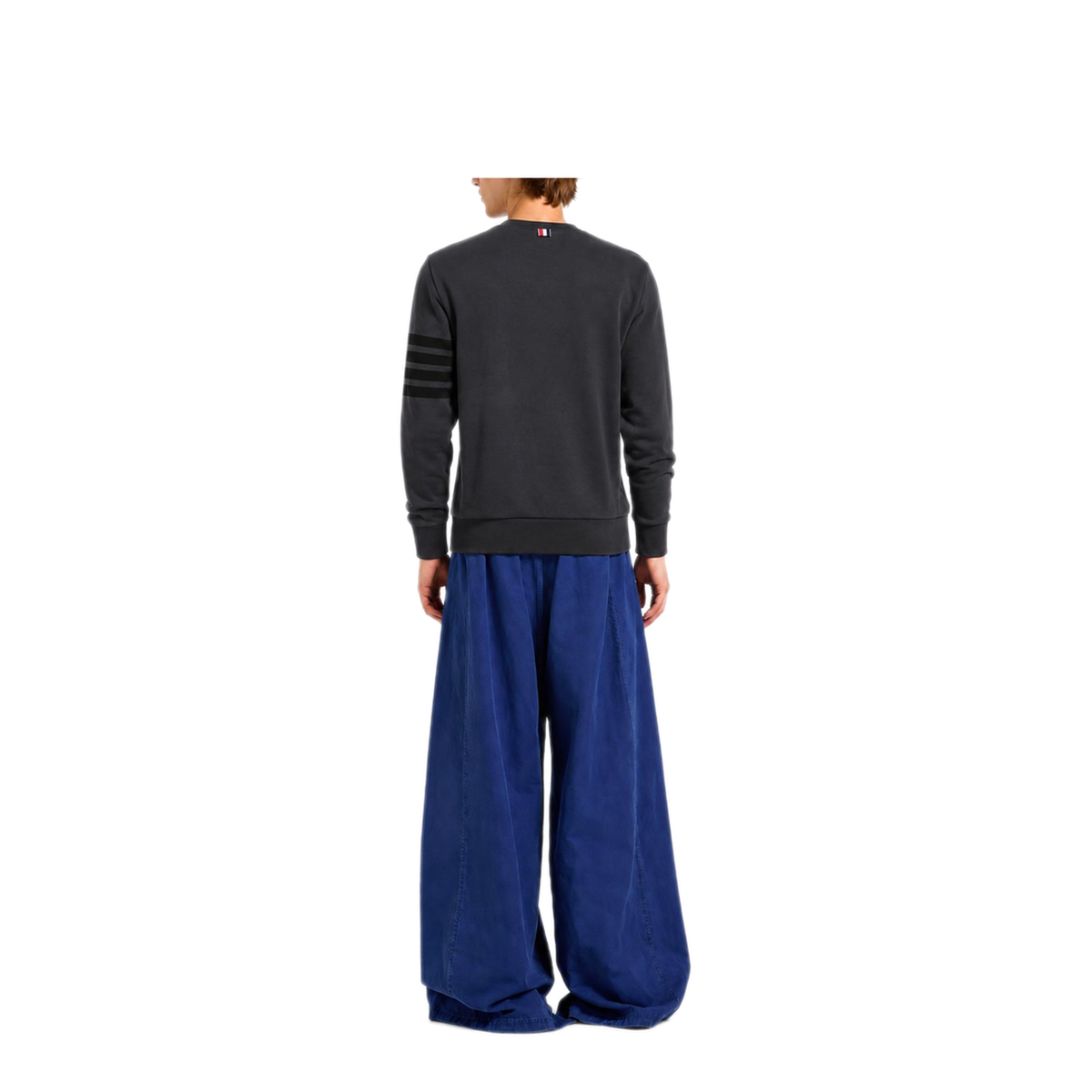4 Bar Cotton Crewneck Sweatshirt