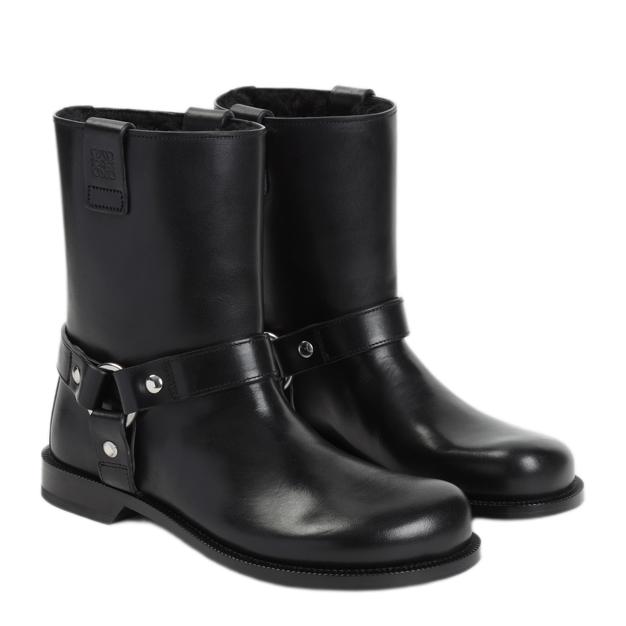 MAYFEYR - Loewe - Campo Biker Shearling Boots - LSS4285X011100