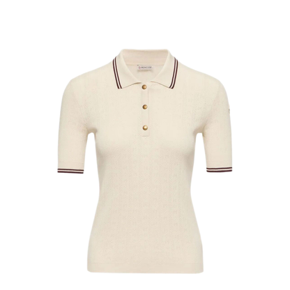 MAYFEYR - Moncler - Rhombus And Logo Pattern Cotton Polo Shirt - L10939A00005M9371043