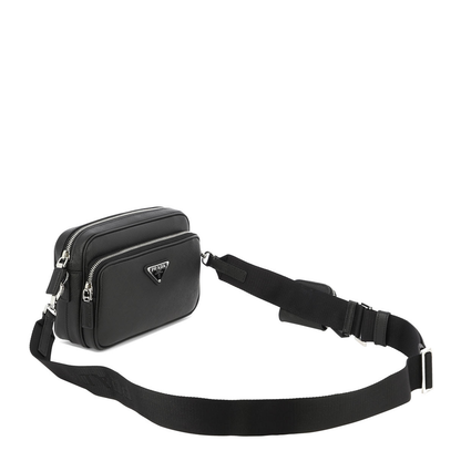 Black Leather Crossbody Bag