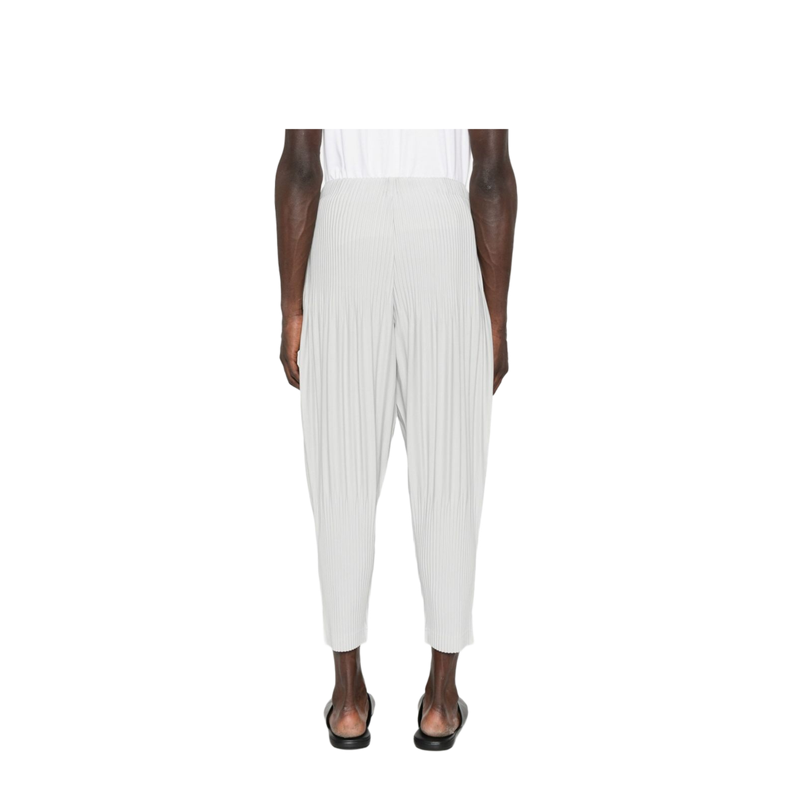 Light Grey Plissé Finish Straight Leg Pull-On Style