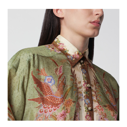 MAYFEYR - Zimmermann - Indra Shirt With Floral Print - 8686TSS262SIKS
