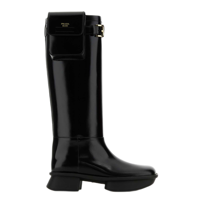 MAYFEYR - Prada - Allacciate Black Leather Boots - 1W983NFD040055F0002