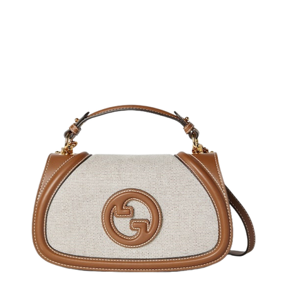Blondie Medium Canvas Top Handle Bag - Tan