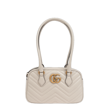 GG Marmont Leather Camera Bag - Beige