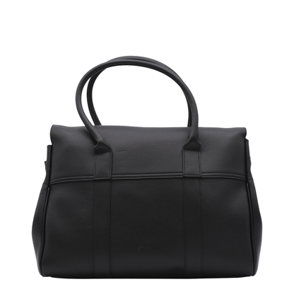 Bayswater Small Grain Leather Handbag - Black