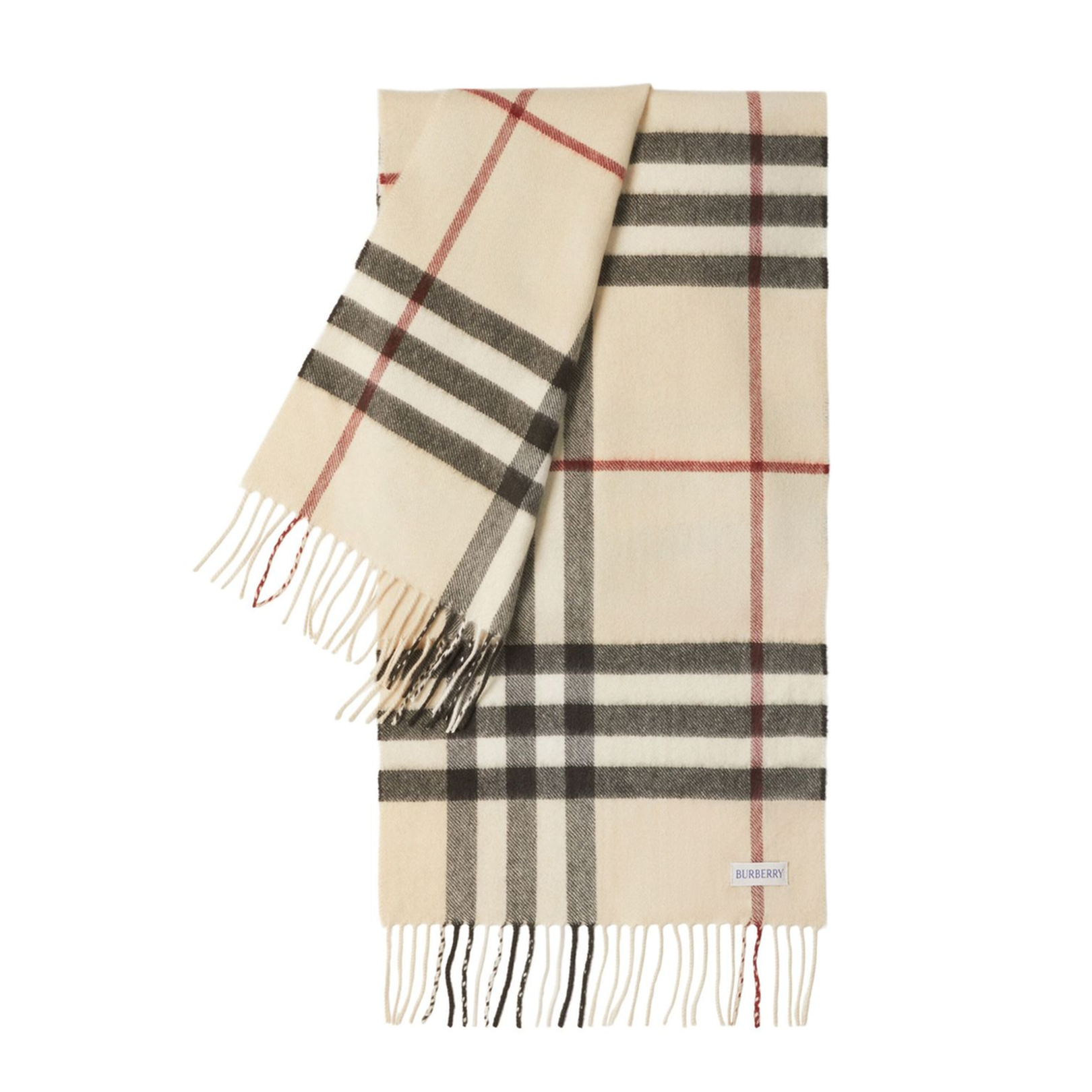 Cashmere Scarf Giant Check Motif