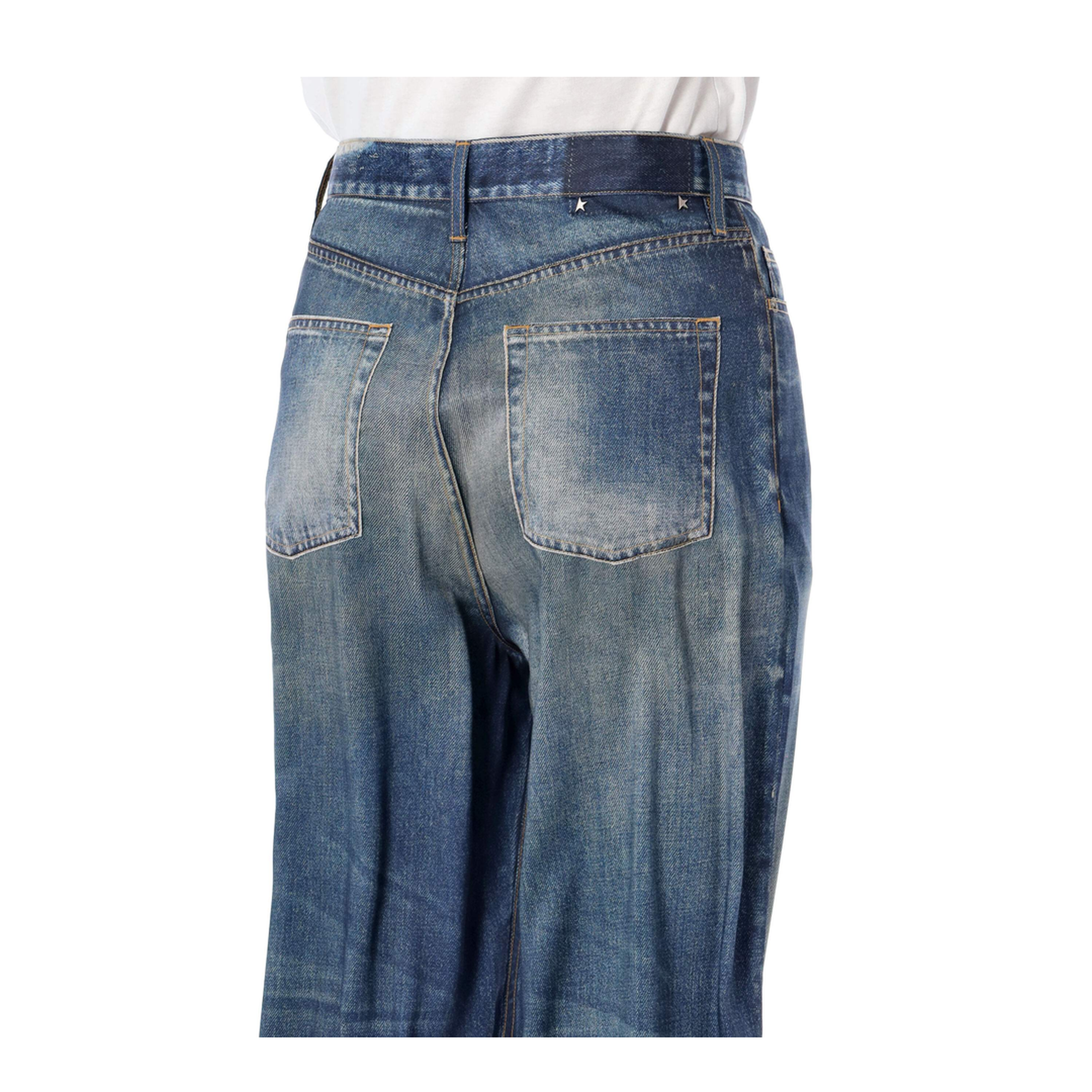 Printed Pants Jeans Effect
