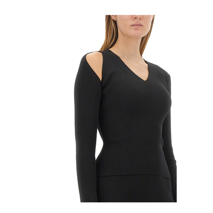 Black Wool Blend Sweater