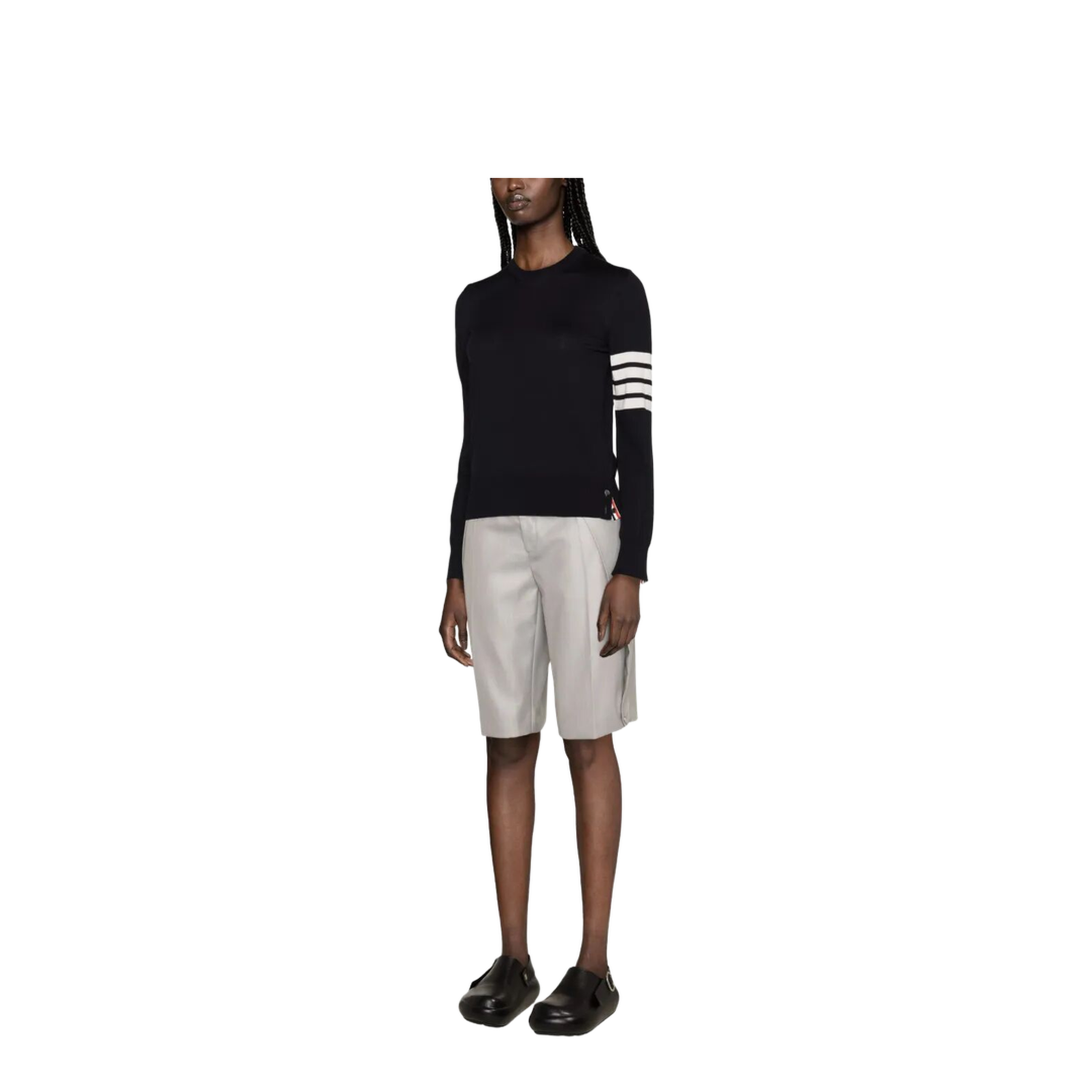 MAYFEYR - Thom Browne - Wool 4-Bar Relaxed Pullover - FKA280AY1014