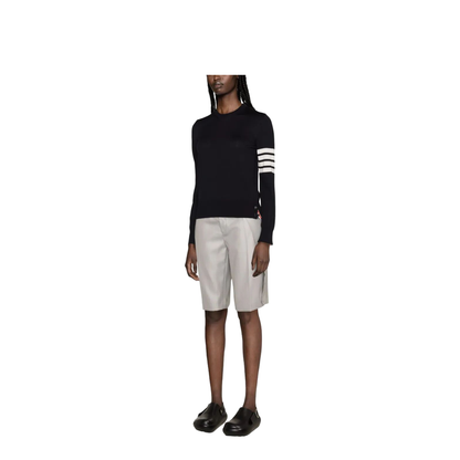 MAYFEYR - Thom Browne - Wool 4-Bar Relaxed Pullover - FKA280AY1014