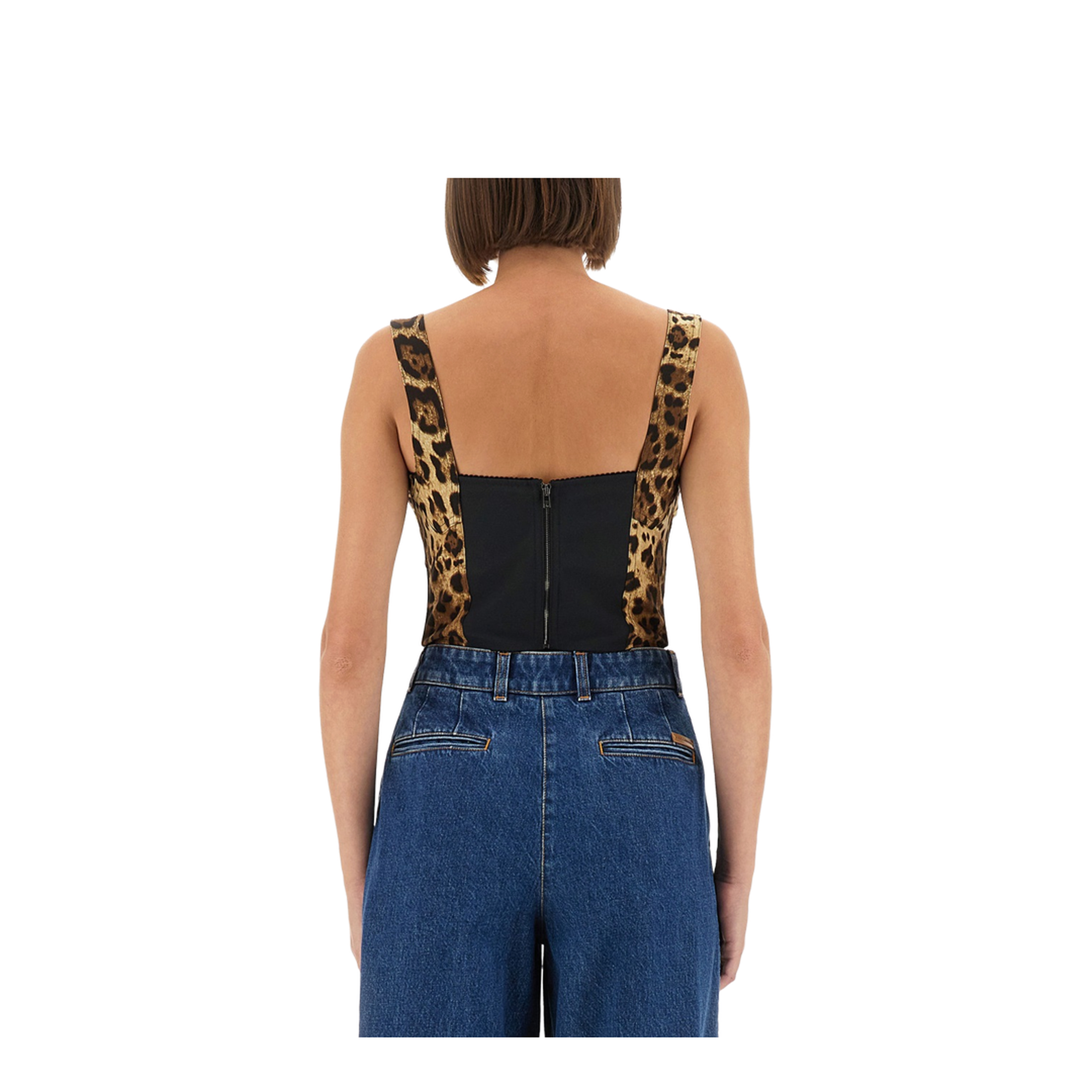 MAYFEYR - Dolce & Gabbana - Leopard Print Charmeuse Bustier - F7W98TGDCLPHY13M