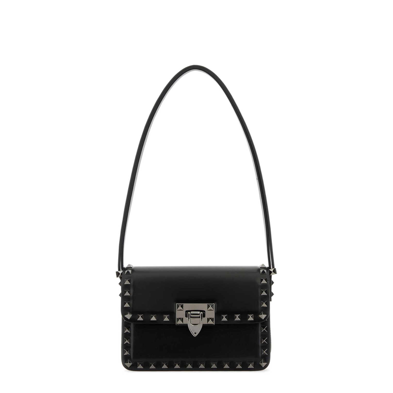 Black leather Rockstud23 shoulder bagÂ