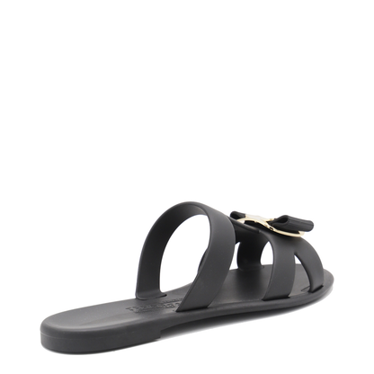 Black Leather Flats