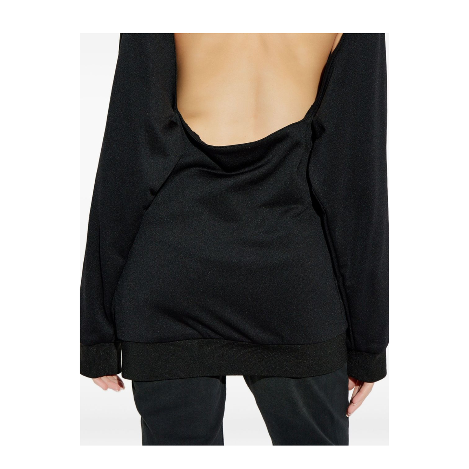 Black Cotton Zip-Up Tracksuit Jacket