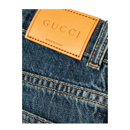 Ju Pants Eco Washed Denim Dark Blue Mix